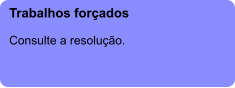 Trabalhos forçados  Consulte a resolução.