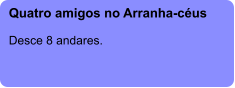 Quatro amigos no Arranha-céus  Desce 8 andares.