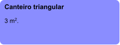 Canteiro triangular  3 m2.