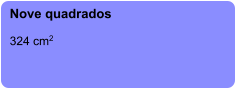 Nove quadrados  324 cm2